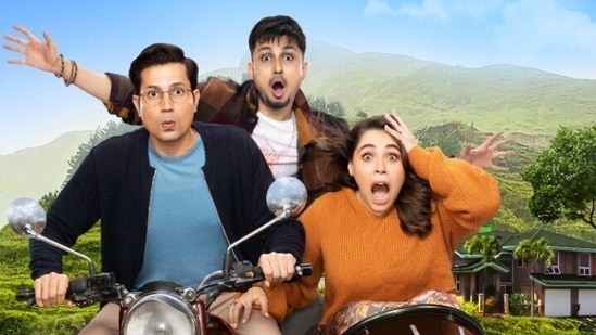 Sumeet Vyas, Amol Parashar and Maanvi Gagroo in a still from Tripling season 3.