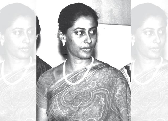 Smita Patil at a film launch in the late 1980s Smita Patil at a film launch in the late 1980s