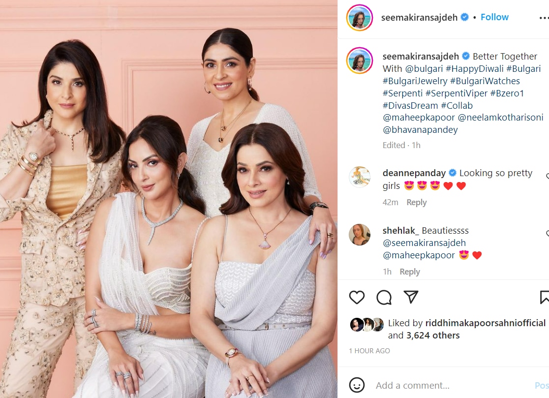Maheep Kapoor, Seema Sajdeh, Bhavana Pandey, Neelam Kothari are stars of the Netflix show Fabulous Lives of Bollywood Wives.