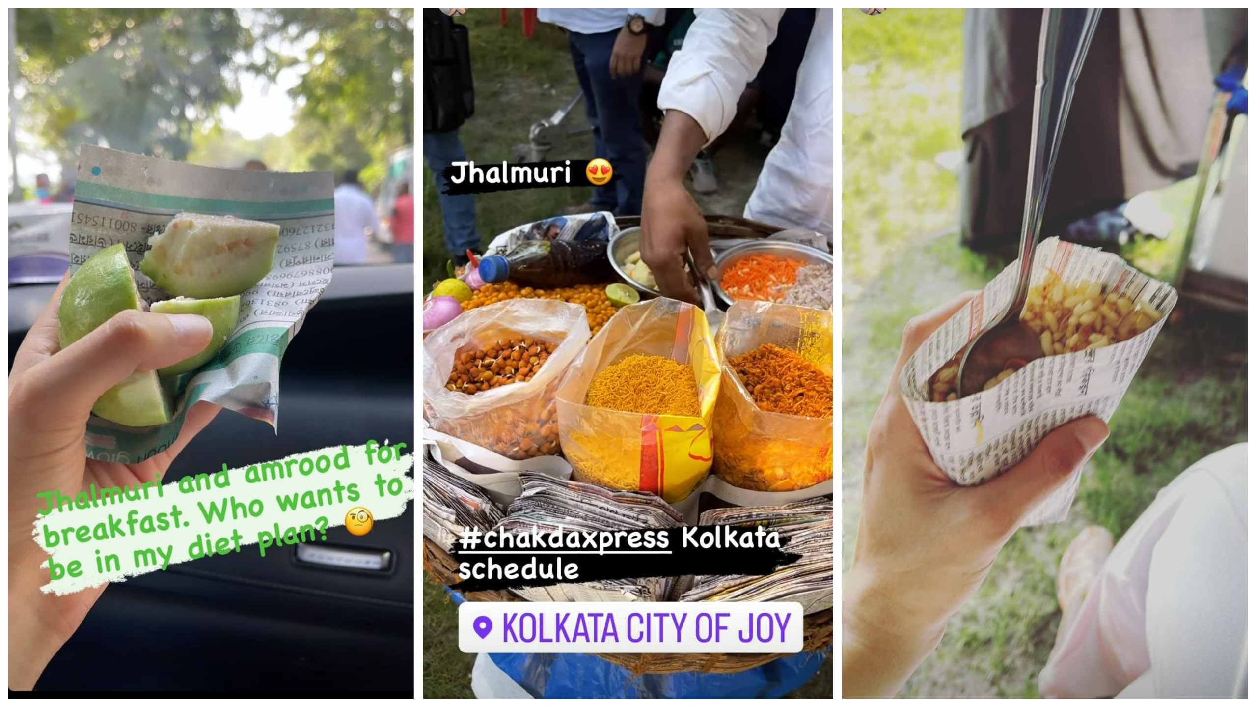 Anushka Sharma binges on street food as she shoots for Chakda Xpress in Kolkata. See pics