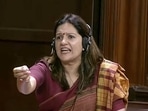 Shiv Sena MP Priyanka Chaturvedi speaks in Rajya Sabha.
