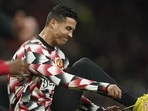 Manchester United's Cristiano Ronaldo warms up Manchester United's Cristiano Ronaldo warms up