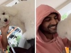 Kartik Aaryan kisses pup Katori Aaryan.(Instagram/@Kartikaaryan) Kartik Aaryan kisses pup Katori Aaryan.(Instagram/@Kartikaaryan)