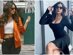 Harnaaz Sandhu poses in two classy outfits for her latest photoshoot. 