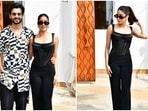 Janhvi Kapoor poses with Sunny Kaushal during Mili promotions in an all-black outfit. (HT Photo/Varinder Chawla) Janhvi Kapoor poses with Sunny Kaushal during Mili promotions in an all-black outfit. (HT Photo/Varinder Chawla)