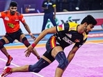 A still from the match between U Mumba and Bengaluru Bulls(Pro Kabaddi League) A still from the match between U Mumba and Bengaluru Bulls(Pro Kabaddi League)