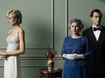 Elizabeth Debicki, Imelda Staunton and Dominic West in The Crown. Elizabeth Debicki, Imelda Staunton and Dominic West in The Crown.