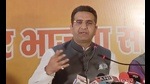 BJP national spokesperson Gaurav Bhatia in Shimla on Saturday. (HT photo)
