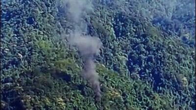 An Indian Army Aviation Advance Light Helicopter (Weapon Systems Integrated) crashed at Arunachal Pradesh’s Migging at around 10.30am on Friday. (ANI) An Indian Army Aviation Advance Light Helicopter (Weapon Systems Integrated) crashed at Arunachal Pradesh’s Migging at around 10.30am on Friday. (ANI)