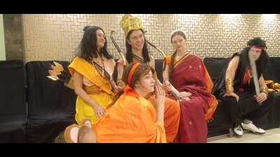 The Russian troupe that performed Ramlila in Ayodhya. (SOURCED IMAGE)