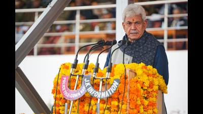 File photo of Jammu and Kashmir LG Manoj Sinha. The Jammu and Kashmir government also modified the existing social castes by subsisting their names. (PTI)