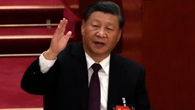 Communist Party Meeting: Chinese President Xi Jinping attends the closing ceremony of the 20th National Congress of China's ruling Communist Party at the Great Hall of the People in Beijing, Saturday, Oct. 22, 2022. (AP Photo/Ng Han Guan) (AP)