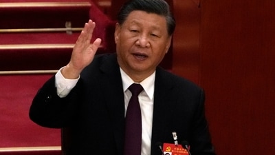 Communist Party Meeting: Chinese President Xi Jinping attends the closing ceremony of the 20th National Congress of China's ruling Communist Party at the Great Hall of the People in Beijing, Saturday, Oct. 22, 2022. (AP Photo/Ng Han Guan) (AP) Communist Party Meeting: Chinese President Xi Jinping attends the closing ceremony of the 20th National Congress of China's ruling Communist Party at the Great Hall of the People in Beijing, Saturday, Oct. 22, 2022. (AP Photo/Ng Han Guan) (AP)