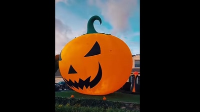 Massive pumpkin decoration. (Instagram/@kjp) Massive pumpkin decoration. (Instagram/@kjp)