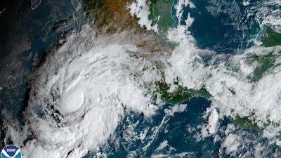 Category 2 Hurricane Roslyn: Satellite image taken of hurricane Roslyn approaching the Pacific coast of Mexico. (AP)