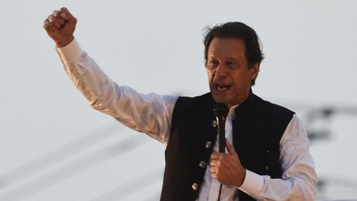 Imran Khan: Former Pakistan's prime minister Imran Khan gestures as he speaks. (AFP) Imran Khan: Former Pakistan's prime minister Imran Khan gestures as he speaks. (AFP)