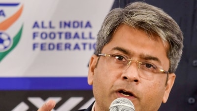 All India Football Federation (AIFF) President Kalyan Chaubey addresses a press conference (PTI) All India Football Federation (AIFF) President Kalyan Chaubey addresses a press conference (PTI)