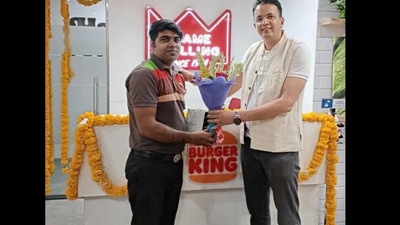 Burger Kind employee. (Instagram/@BurgerKingIndia) Burger Kind employee. (Instagram/@BurgerKingIndia)