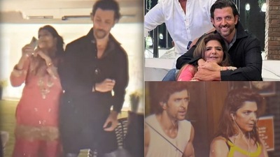 Hrithik Roshan celebrated Pinkie Roshan's 69th birthday. Hrithik Roshan celebrated Pinkie Roshan's 69th birthday.