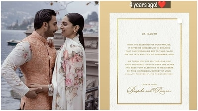 Deepika Padukone has shared her wedding invite. Deepika Padukone has shared her wedding invite.