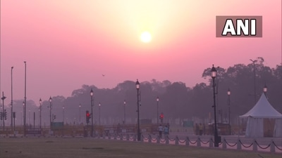 This is the early morning scene at Kartavya Path. (ANI)