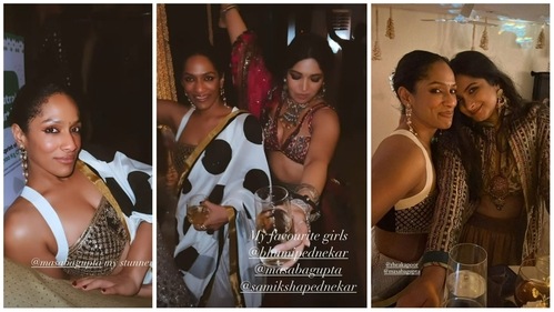 Rhea Kapoor shared a video of Masaba Gupta and Bhumi Pednekar dancing at the party. 