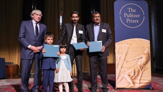 Danish Siddiqui Pulitzer: Danish Siddiqui's children accepted the Pulitzer prize on his behalf. (REUTERS)