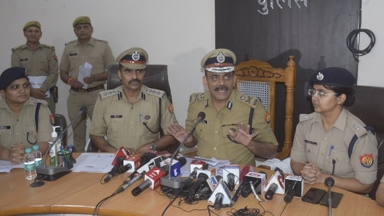 Ghaziabad IG Praveen Kumar told a press briefing on Thursday that the alleged gangrape incident did not happen. (Photo by Sakib Ali/Hindustan Times)