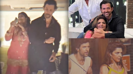 Hrithik Roshan celebrated Pinkie Roshan's 69th birthday.