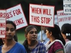 File image from a protest over crimes against women File image from a protest over crimes against women