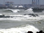 File image of high tides forming in the sea due to Cyclone Asani.