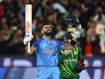 India's Virat Kohli reacts after winning the T20 World Cup cricket match against Pakistan India's Virat Kohli reacts after winning the T20 World Cup cricket match against Pakistan