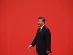 China's Xi Jinping: China's President Xi Jinping walks ahead of members of the Chinese Communist Party's new Politburo Standing Committee. China's Xi Jinping: China's President Xi Jinping walks ahead of members of the Chinese Communist Party's new Politburo Standing Committee.
