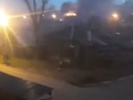 Russian military plane crashed into a residential building.
