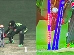 Mohammad Rizwan dislodges bails to run out Axar Patel(Twitter) Mohammad Rizwan dislodges bails to run out Axar Patel(Twitter)