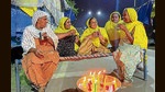 Singing songs and staging plays, the BKU Ugrahan supporters will be been seen sitting on protest outside chief minister Bhagwant Mann’s residence in Sangrur. (HT Photo) Singing songs and staging plays, the BKU Ugrahan supporters will be been seen sitting on protest outside chief minister Bhagwant Mann’s residence in Sangrur. (HT Photo)
