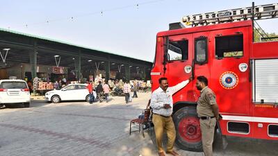 More than 2,500 police personnel and 112 firefighters have prepped themselves to remain on alert, away from their families, to keep Ludhiana safe. (Gurpreet Singh/Hindustan Times)