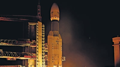 The Isro launched its heaviest rocket Launch Vehicle Mark-3 (LVM-3) from the Satish Dhawan Space Centre in Sriharikota (PTI) The Isro launched its heaviest rocket Launch Vehicle Mark-3 (LVM-3) from the Satish Dhawan Space Centre in Sriharikota (PTI)
