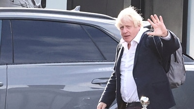 Boris Johnson In UK PM Race: Former British Prime Minister Boris Johnson walks, at Gatwick Airport, near London, Britain. (Reuters)