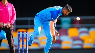 Hardik Pandya in action for India. (AFP) Hardik Pandya in action for India. (AFP)