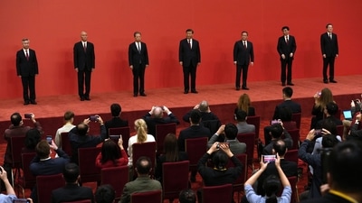 China Xi Jinping: New members of the Politburo Standing Committee. (AP)