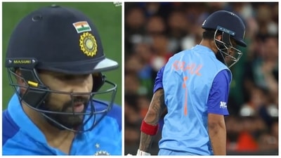 Rohit was in disbelief after Shah dismissed Rahul in the second over of the Indian innings (Screengrab Hotstar/ AP) Rohit was in disbelief after Shah dismissed Rahul in the second over of the Indian innings (Screengrab Hotstar/ AP)