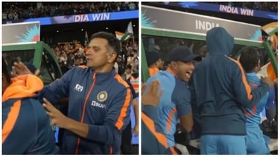 Kohli and Ashwin's final-over heroics against Pakistan brought out a never-before-seen reaction from Dravid (ICC) Kohli and Ashwin's final-over heroics against Pakistan brought out a never-before-seen reaction from Dravid (ICC)