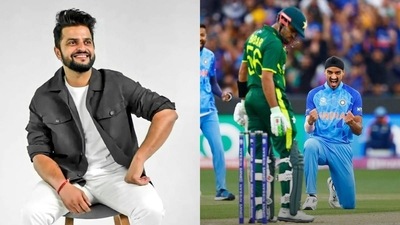 Suresh Raina; Arhsdeep Singh reacts after dismissing Babar Azam Suresh Raina; Arhsdeep Singh reacts after dismissing Babar Azam