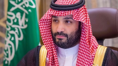 This handout picture released by the Saudi Royal Palace on October 16, 2022 shows Saudi Crown Prince and Prime Minister Mohammed bin Salman attending the annual Shura Council meeting in Jeddah. (Photo by Bandar AL-JALOUD / Saudi Royal Palace / AFP) / === RESTRICTED TO EDITORIAL USE - MANDATORY CREDIT "AFP PHOTO / HO / SAUDI ROYAL PALACE" - NO MARKETING NO ADVERTISING CAMPAIGNS - DISTRIBUTED AS A SERVICE TO CLIENTS === (AFP) This handout picture released by the Saudi Royal Palace on October 16, 2022 shows Saudi Crown Prince and Prime Minister Mohammed bin Salman attending the annual Shura Council meeting in Jeddah. (Photo by Bandar AL-JALOUD / Saudi Royal Palace / AFP) / === RESTRICTED TO EDITORIAL USE - MANDATORY CREDIT "AFP PHOTO / HO / SAUDI ROYAL PALACE" - NO MARKETING NO ADVERTISING CAMPAIGNS - DISTRIBUTED AS A SERVICE TO CLIENTS === (AFP)