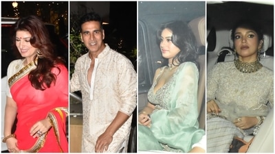 Indian fashion designer Abu Jani hosted a grand Diwali bash last night in Mumbai. The biggest names in the entertainment industry attended the occasion, including Twinkle Khanna, Akshay Kumar, Ajay Devgn's daughter Nysa Devgan, Bhumi Pednekar, Seema Sajdeh, Shanaya Kapoor, Maheep Kapoor, Sanjay Kapoor, Ananya Panday, Bhavna Panday, Chunky Panday, Swara Bhasker, Richa Chadha, Ali Fazal, Taapsee Pannu, Navya Nanda, Shweta Bachchan, Jaya Bachchan, Riteish Deshmukh, Genelia D'Souza, Sonali Bendre, Neha Dhupia, and more celebs. Check out the pictures of the stars arriving for the affair below. (HT Photo/Varinder Chawla) Indian fashion designer Abu Jani hosted a grand Diwali bash last night in Mumbai. The biggest names in the entertainment industry attended the occasion, including Twinkle Khanna, Akshay Kumar, Ajay Devgn's daughter Nysa Devgan, Bhumi Pednekar, Seema Sajdeh, Shanaya Kapoor, Maheep Kapoor, Sanjay Kapoor, Ananya Panday, Bhavna Panday, Chunky Panday, Swara Bhasker, Richa Chadha, Ali Fazal, Taapsee Pannu, Navya Nanda, Shweta Bachchan, Jaya Bachchan, Riteish Deshmukh, Genelia D'Souza, Sonali Bendre, Neha Dhupia, and more celebs. Check out the pictures of the stars arriving for the affair below. (HT Photo/Varinder Chawla)