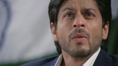 Shah Rukh Khan in a still from Chak De India. Shah Rukh Khan in a still from Chak De India.
