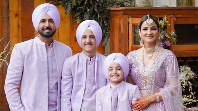 Gippy Grewal is married to Ravneet Kaur and has three sons, Ekomkar Grewal, Gurfateh Grewal and Gurbaaz Grewal.