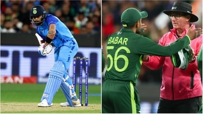 Virat Kohli; Babar Azam argues with umpire over the decision (ANI) Virat Kohli; Babar Azam argues with umpire over the decision (ANI)