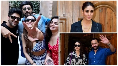Malaika Arora with her friends at her birthday party in Mumbai. Malaika Arora with her friends at her birthday party in Mumbai.